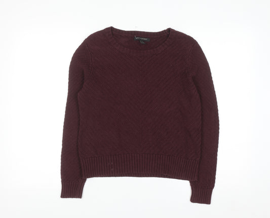 Banana Republic Women's Purple Petite Crew Neck Cotton Jumper S
