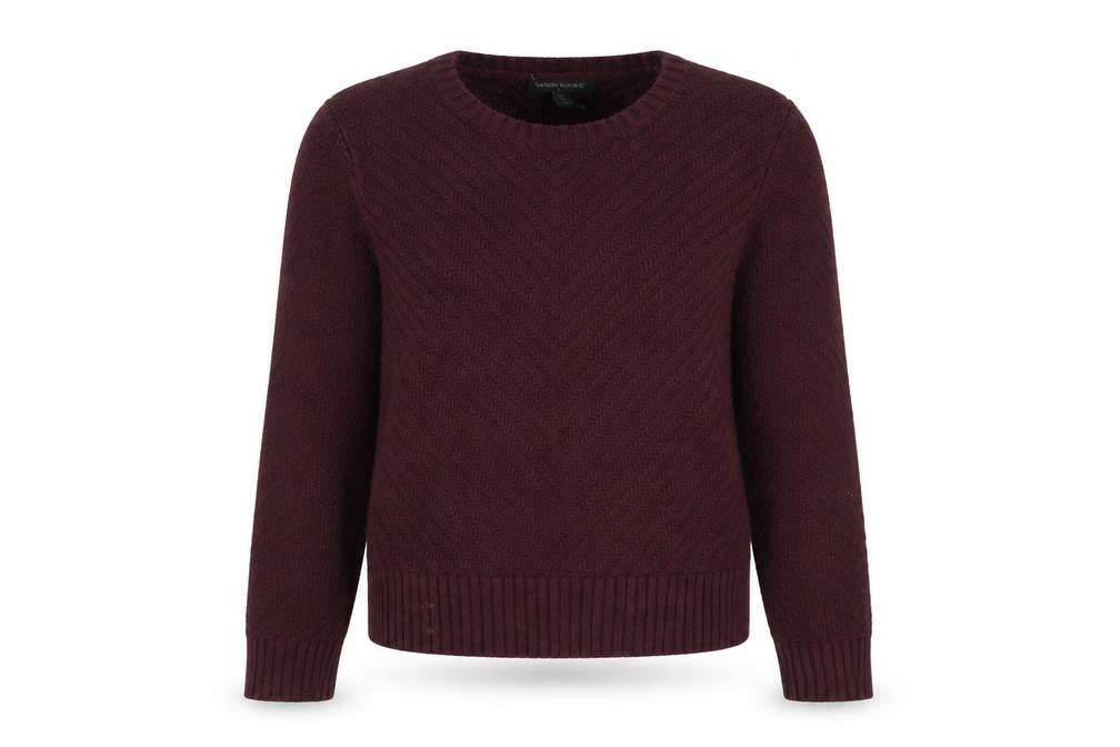 Banana Republic Women's Purple Petite Crew Neck Cotton Jumper S