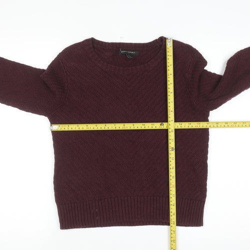 Banana Republic Women's Purple Petite Crew Neck Cotton Jumper S