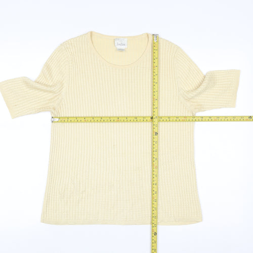 Belford for Neiman Marcus Women's Beige Silk Knit Jumper M