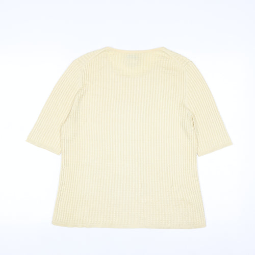 Belford for Neiman Marcus Women's Beige Silk Knit Jumper M