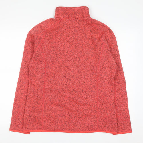 Patagonia Womens Red 1/4 Zip Fleece Sweatshirt Size L
