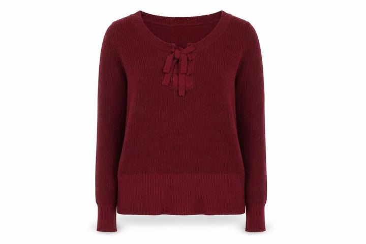 Gap Women’s Red Cotton Knit Bow Pullover Jumper M