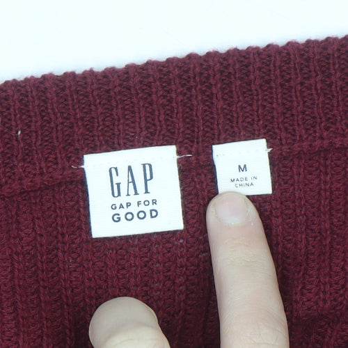 GAP Women’s Red Cotton Knit Bow Pullover Jumper M