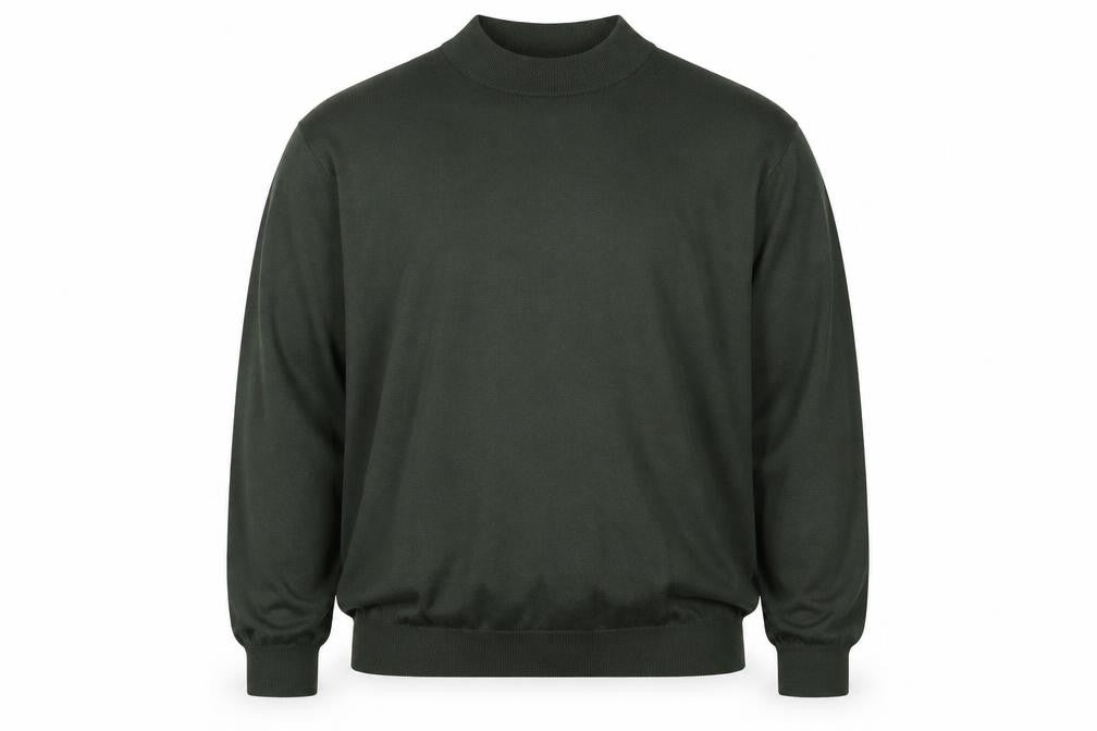 Giorgio Sappini Men's Green 2XL Mock Neck Cotton Jumper