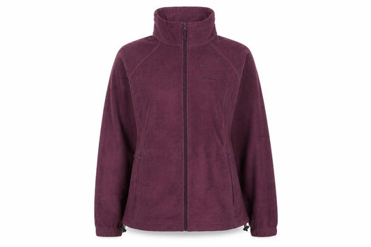 Front view of Columbia Women's Purple Full Zip Fleece Sweatshirt, size L