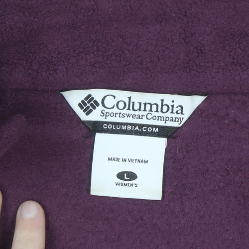 Columbia Women's Purple Full Zip Fleece Sweatshirt Size L