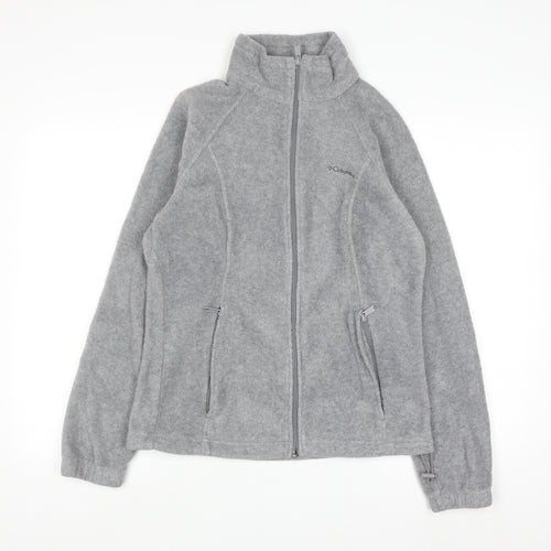 Columbia Women Grey Full Zip Fleece Sweatshirt M