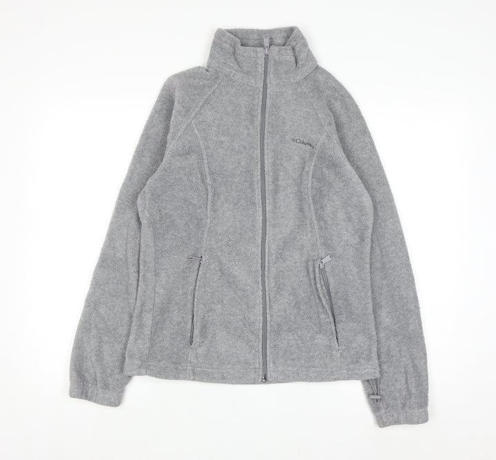 Columbia Women Grey Full Zip Fleece Sweatshirt M