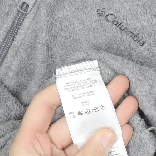 Columbia Women Grey Full Zip Fleece Sweatshirt M