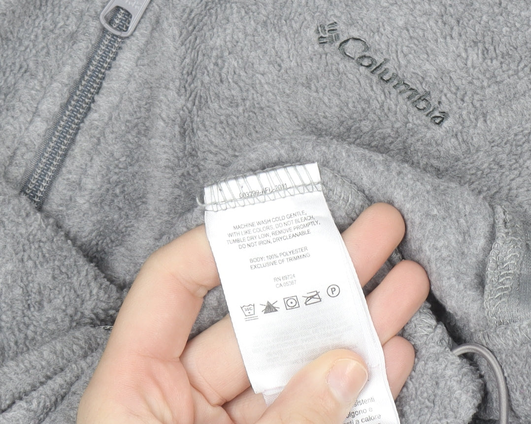 Columbia Women Grey Full Zip Fleece Sweatshirt M