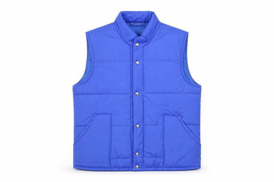 Front view of Avon Sportswear Men's Blue XL Quilted Waistcoat Bodywarmer