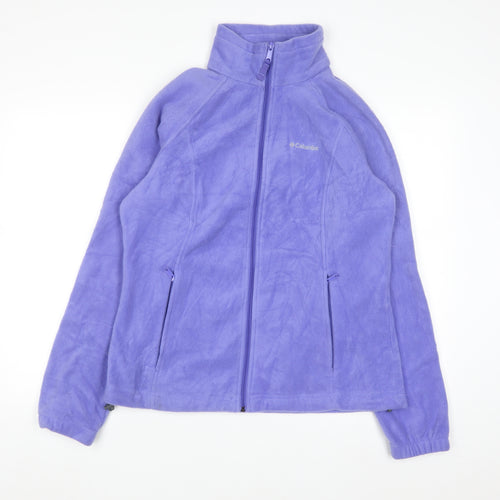 Columbia Women Purple Full Zip Fleece Jacket Size L