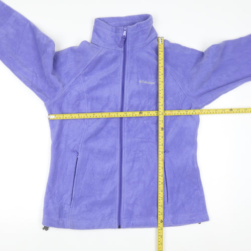 Columbia Women Purple Full Zip Fleece Jacket Size L