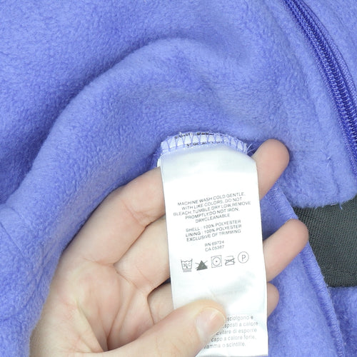 Columbia Women Purple Full Zip Fleece Jacket Size L