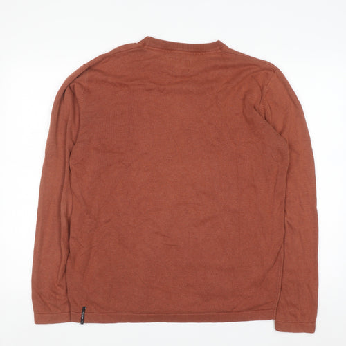 Billabong Men's Brown Cotton Crew Neck Pullover Jumper Size M