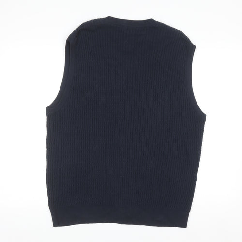 Fairway Outfitters Men's Blue Cotton V-Neck Golf Vest Jumper M