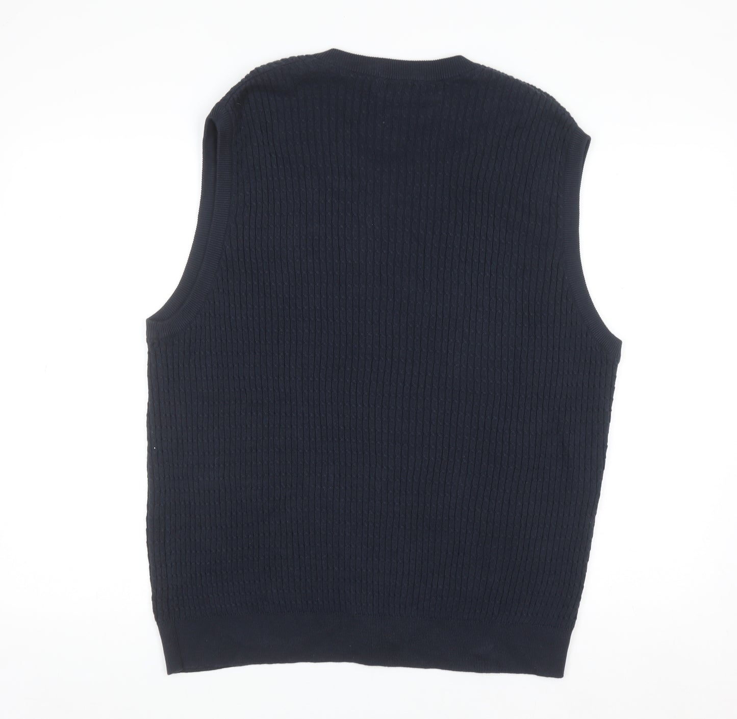 Fairway Outfitters Men's Blue Cotton V-Neck Golf Vest Jumper M