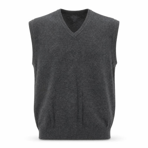 Jos A. Bank Men's Grey Medium Pima Cotton V-Neck Sweater Vest