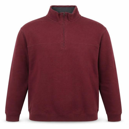 Arrow Men's Burgundy 1/4 Zip Fleece Sweatshirt M