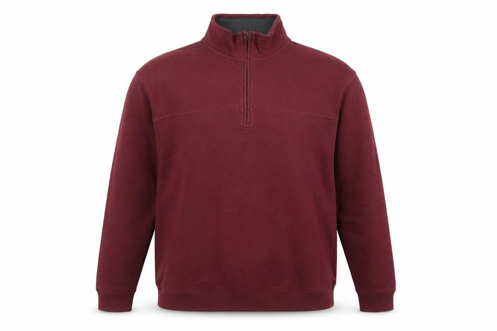 Arrow Men's Burgundy 1/4 Zip Fleece Sweatshirt M