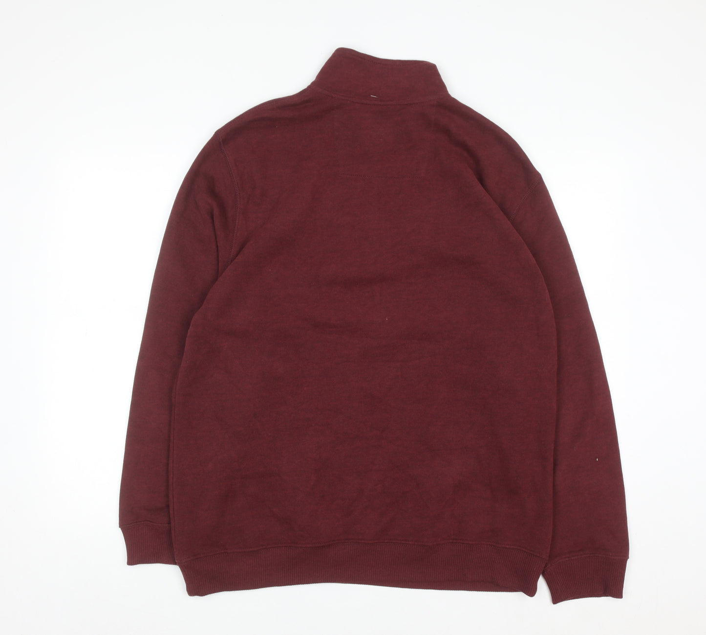 Arrow Men's Burgundy 1/4 Zip Fleece Sweatshirt M