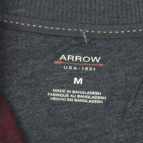 Arrow Men's Burgundy 1/4 Zip Fleece Sweatshirt M
