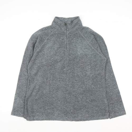 Eddie Bauer Women's Grey 1/2 Zip Fleece Pullover Sweatshirt L