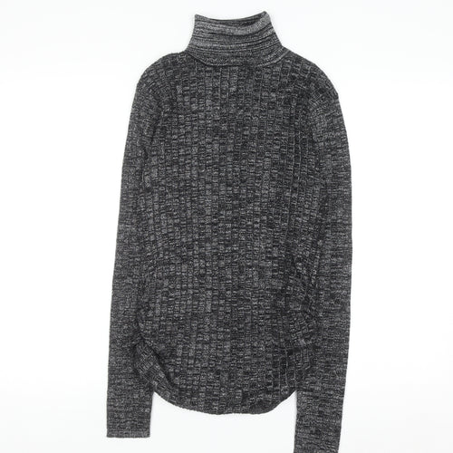 Ashley Stewart Womens Grey Roll Neck Long Sleeve Pullover Jumper Size 20