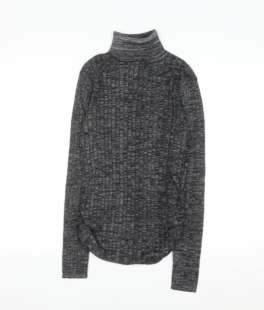 Ashley Stewart Womens Grey Roll Neck Long Sleeve Pullover Jumper Size 20