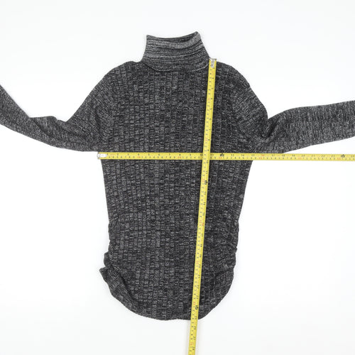 Ashley Stewart Womens Grey Roll Neck Long Sleeve Pullover Jumper Size 20