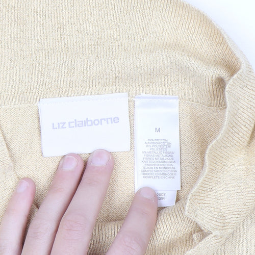 Liz Claiborne Women’s Beige High Neck Long Sleeve Knit Jumper M