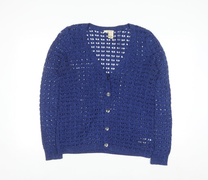 DKNY Jeans Women's Blue Open Knit Cardigan Size S