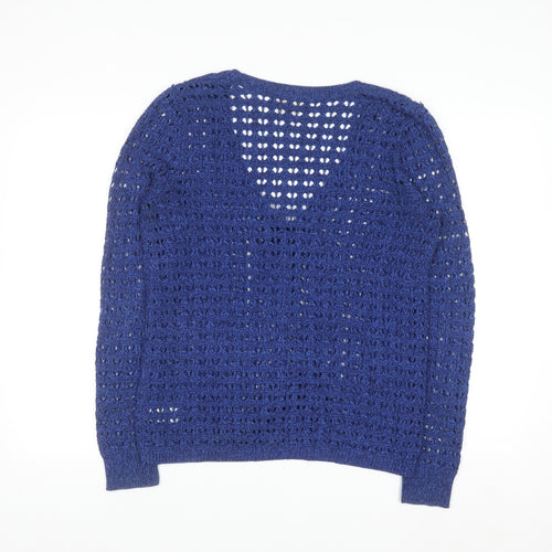 DKNY Jeans Women's Blue Open Knit Cardigan Size S