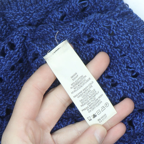 DKNY Jeans Women's Blue Open Knit Cardigan Size S