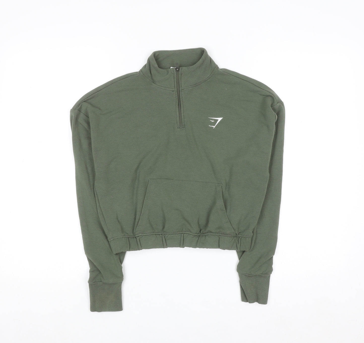 Gymshark Women's Green 1/2 Zip Pullover Sweatshirt Size S