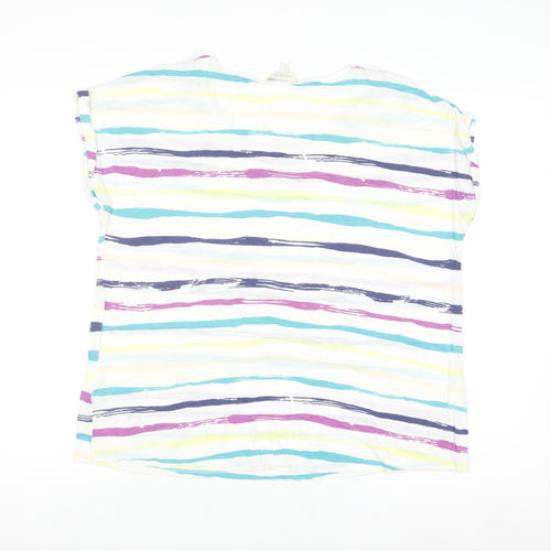 Monsoon Women’s Multicoloured Striped Viscose T-Shirt Size L