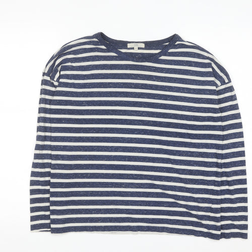Lee Men's Blue Striped Long Sleeve Cotton Blend Casual Top M