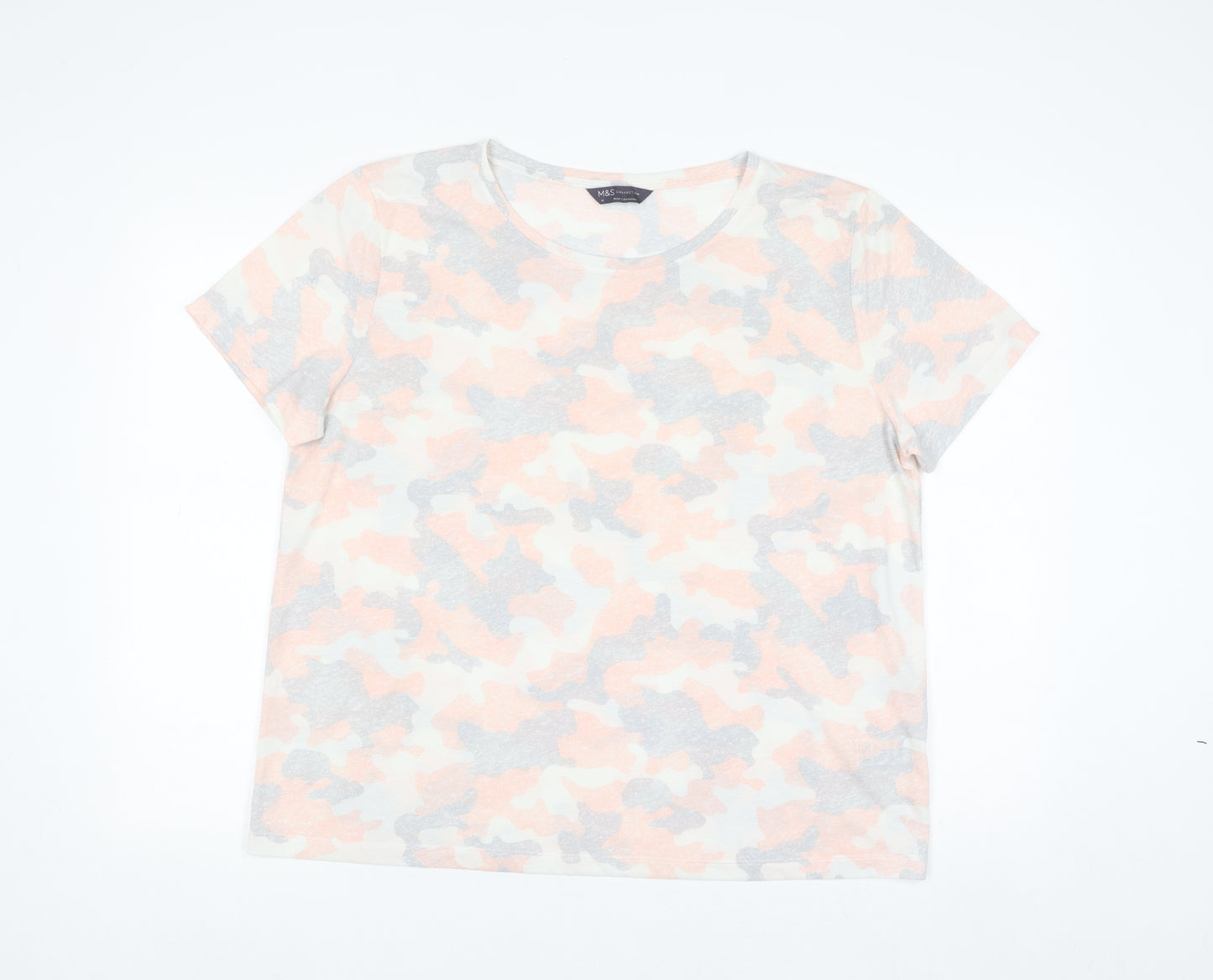 Marks and Spencer Women’s Multicoloured Camouflage T-Shirt Size 16