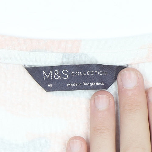 Marks and Spencer Women’s Multicoloured Camouflage T-Shirt Size 16