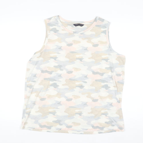 Marks and Spencer Women’s Multicoloured Camo Sleeveless Tank Top Size 16