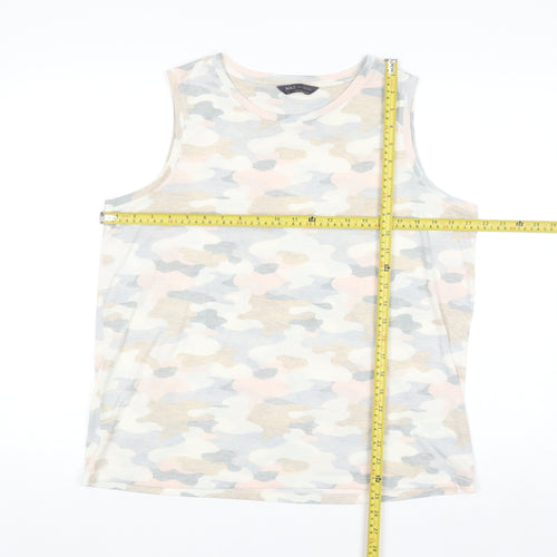 Marks and Spencer Women’s Multicoloured Camo Sleeveless Tank Top Size 16
