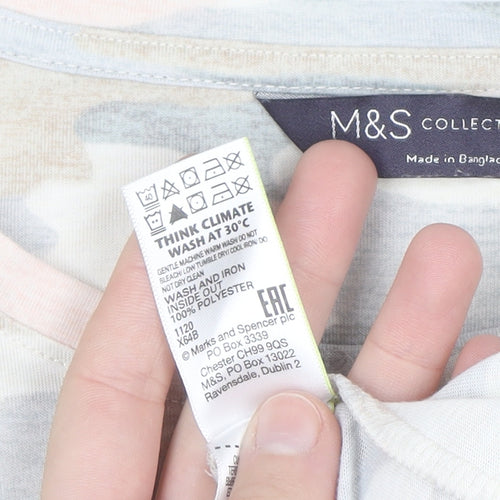 Marks and Spencer Women’s Multicoloured Camo Sleeveless Tank Top Size 16