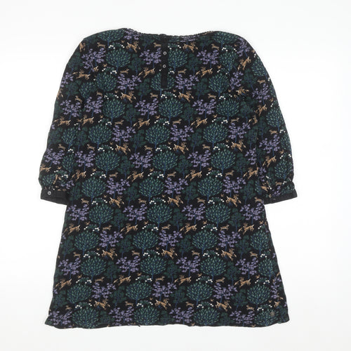 FatFace Womens Multicoloured Floral Deer Cotton Tunic Blouse Size 12
