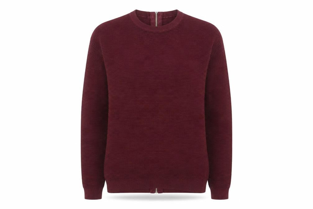 Front view of Next Women's Red Full Zip Cotton Knit Jumper, size 8