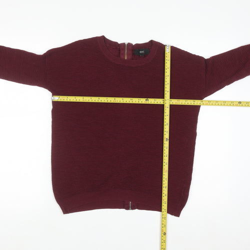 Next Women's Red Full Zip Cotton Knit Jumper Size 8