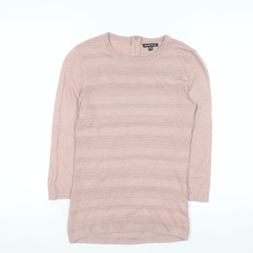 Warehouse Women’s Pink Crew Neck Pullover Jumper UK 8