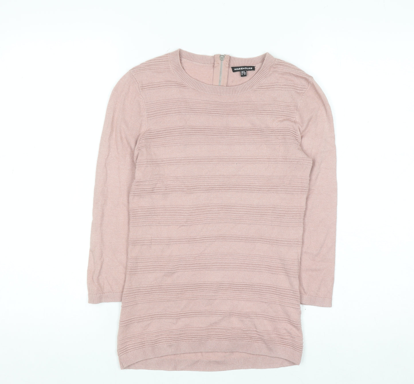 Warehouse Women’s Pink Crew Neck Pullover Jumper UK 8
