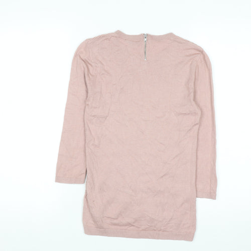 Warehouse Women’s Pink Crew Neck Pullover Jumper UK 8