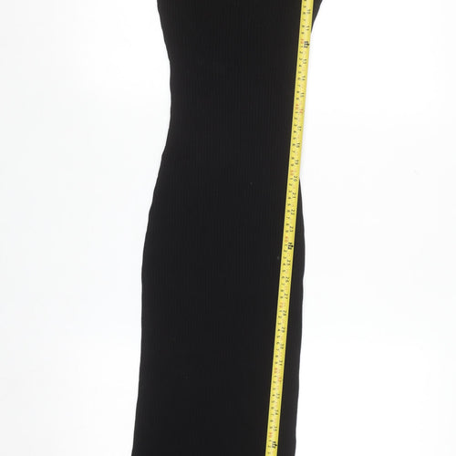 H&M Women’s Black Bodycon Long Sleeve Midi Dress S